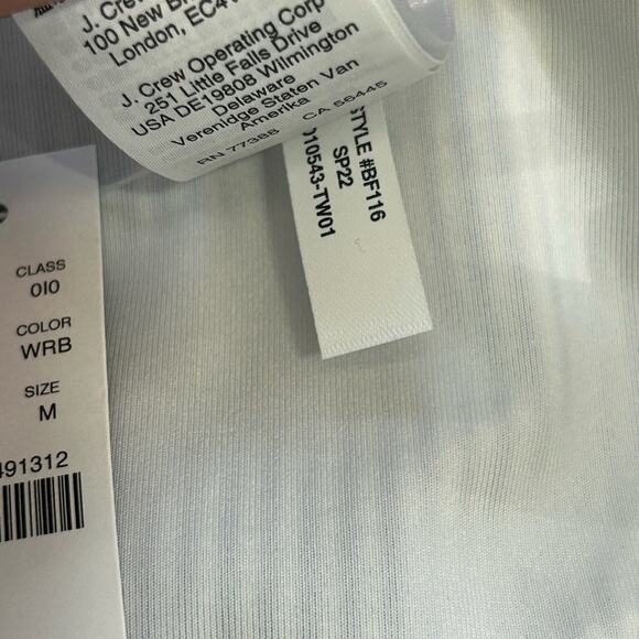 J. Crew NWT Hipster Bikini Swim Bottom in Seersucker Size Medium - Picture 9 of 11